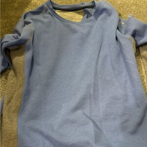 Banana Republic Blue Waffle Knit Top
